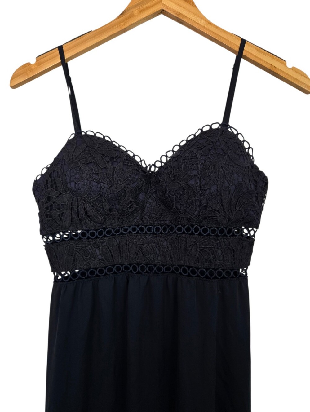 State Navy Lace Bodice Maxi Dress | Size Small | Elegant Formal Boho Dress - Picture 4 of 8